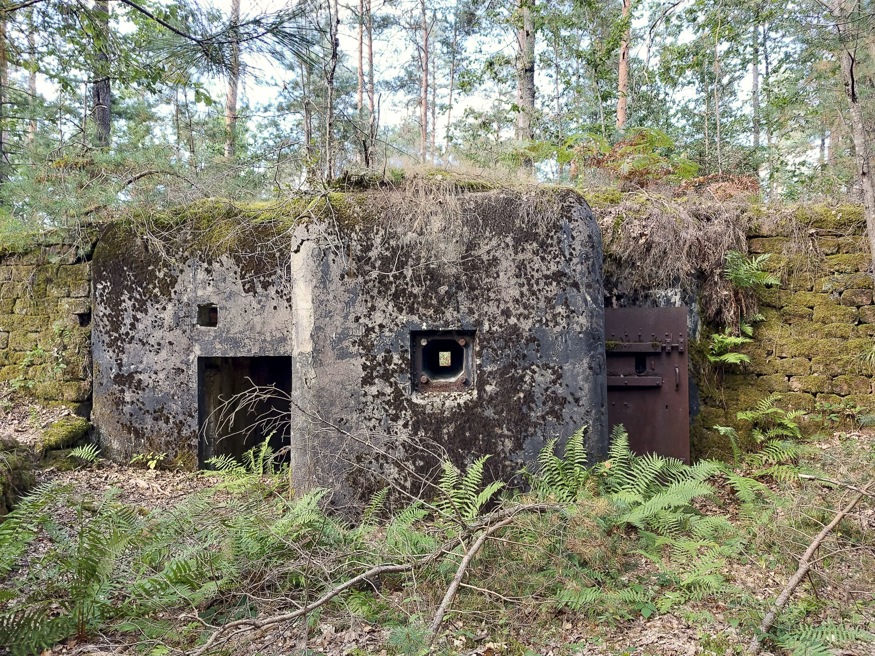 Ligne Maginot - MAIN DU PRINCE 1 - (Blockhaus pour canon) - Créneau frontal de la caponnière assurant la défense rapprochée des entrées - Gregory Fuchs