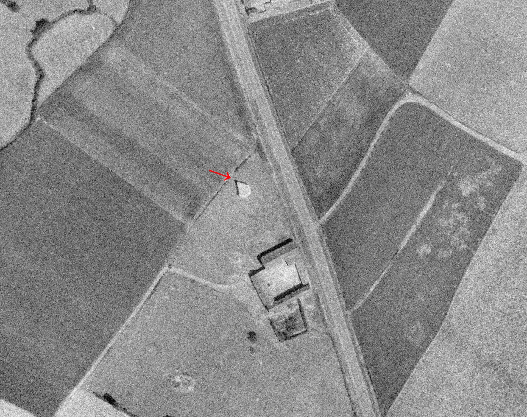 Ligne Maginot - B254BIS - PONT DU FORET - (Blockhaus pour canon) -  - IGN - Géoportail 1949