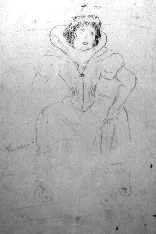 Ligne Maginot - D3 - (Chambre de coupure) - Blanche Neige : dessin mural - B. Henrich